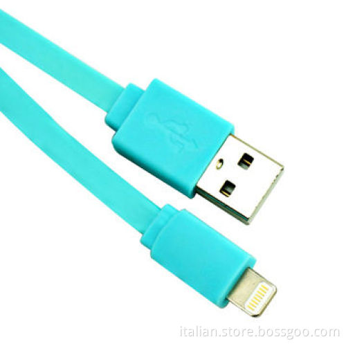 Colorful TPE material usb Cable for iphon5/5s/5c with charging and sync data function